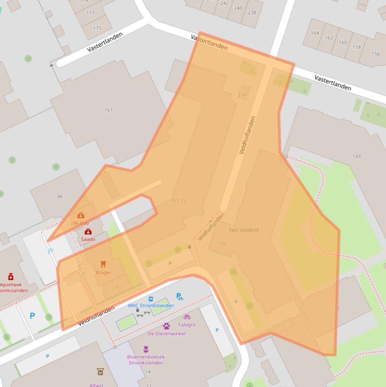 Kaart van postcodegebied 7542LW.