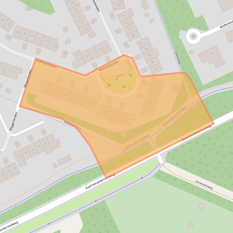 Kaart van postcodegebied 7542MV.