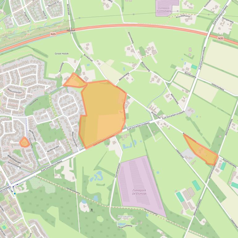 Kaart van postcodegebied 7542PD.