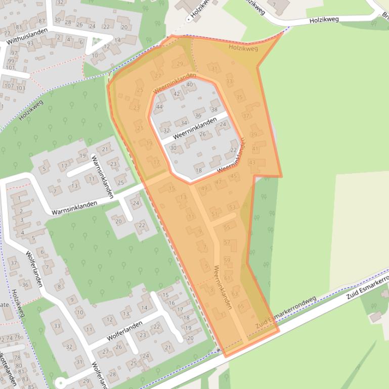 Kaart van postcodegebied 7542SB.