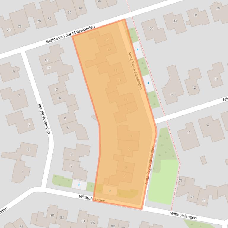 Kaart van postcodegebied 7542VE.