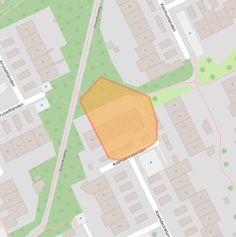 Kaart van postcodegebied 7542WD.