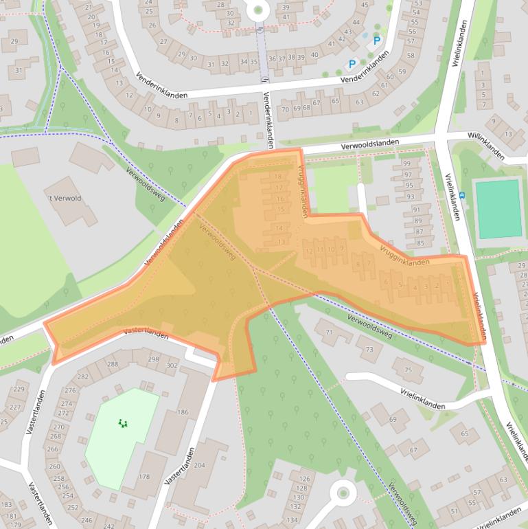 Kaart van postcodegebied 7542XK.