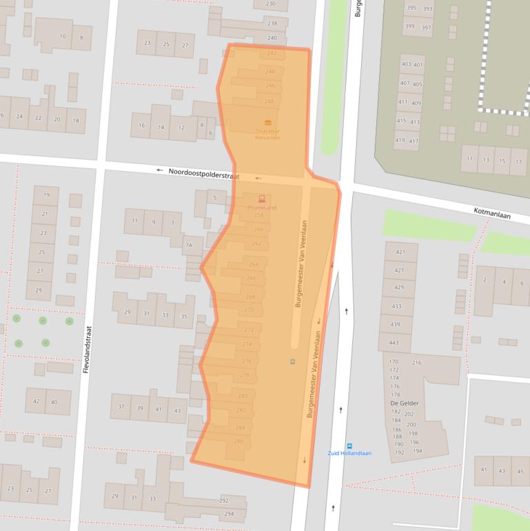 Kaart van postcodegebied 7543AD.