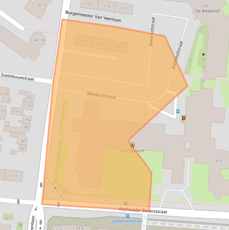 Kaart van postcodegebied 7543AK.