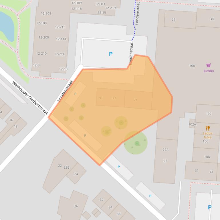 Kaart van postcodegebied 7543BA.