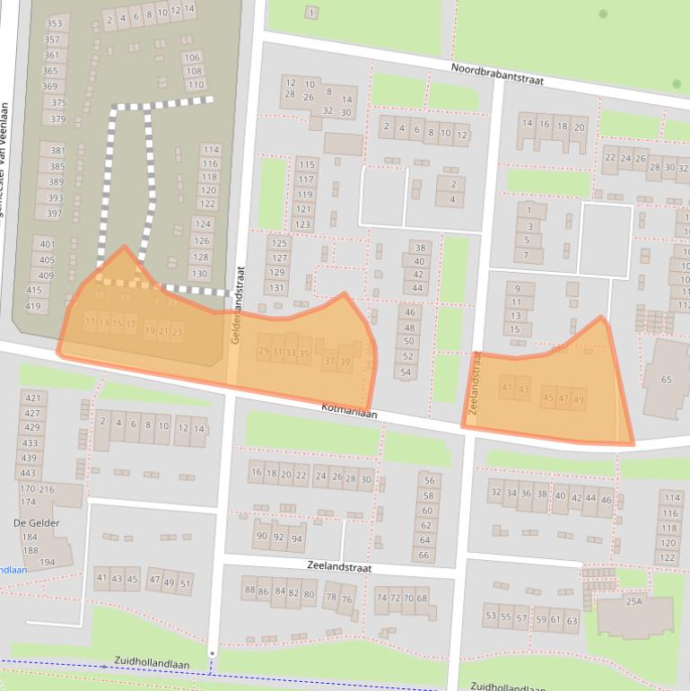 Kaart van postcodegebied 7543BX.