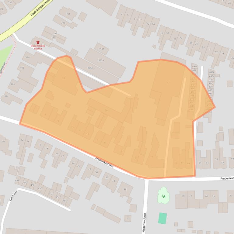 Kaart van postcodegebied 7543CS.