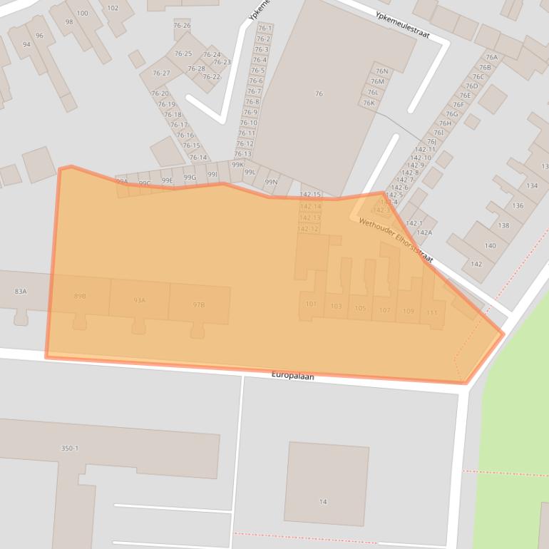 Kaart van postcodegebied 7543DE.