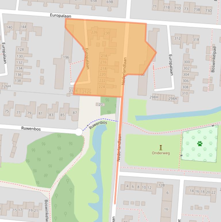 Kaart van postcodegebied 7543DL.