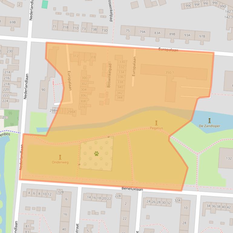 Kaart van postcodegebied 7543DN.