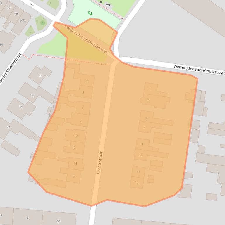 Kaart van postcodegebied 7543DS.