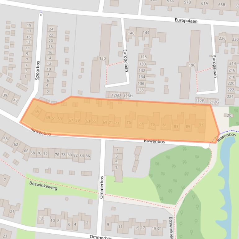 Kaart van postcodegebied 7543GD.