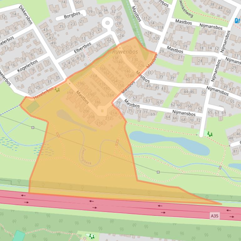 Kaart van postcodegebied 7543GP.