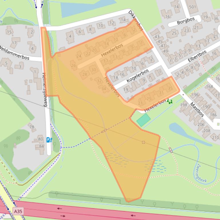 Kaart van postcodegebied 7543GS.