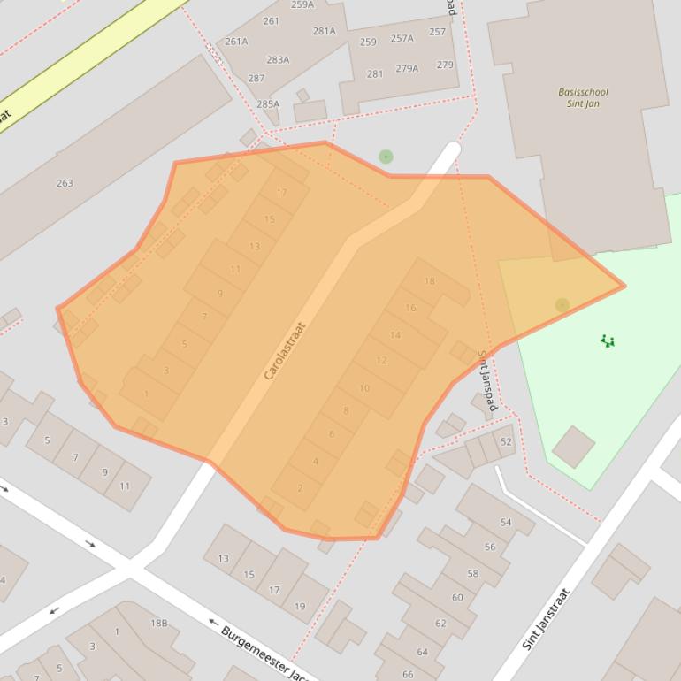 Kaart van postcodegebied 7543RC.