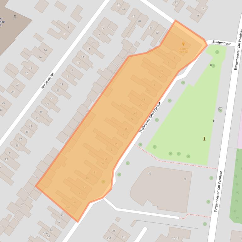 Kaart van postcodegebied 7543TD.