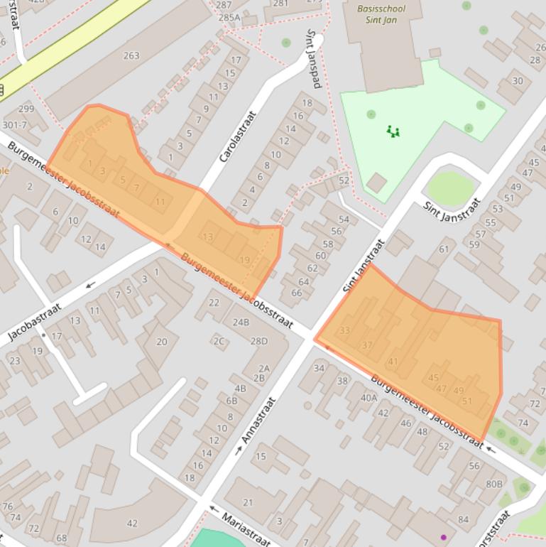 Kaart van postcodegebied 7543TK.