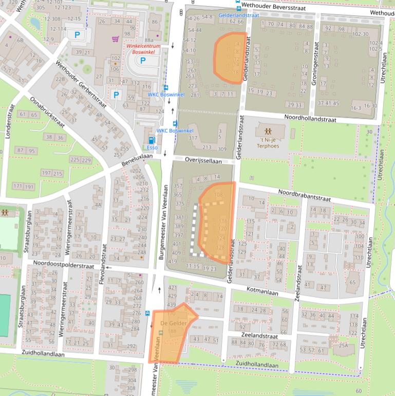 Kaart van postcodegebied 7543WS.
