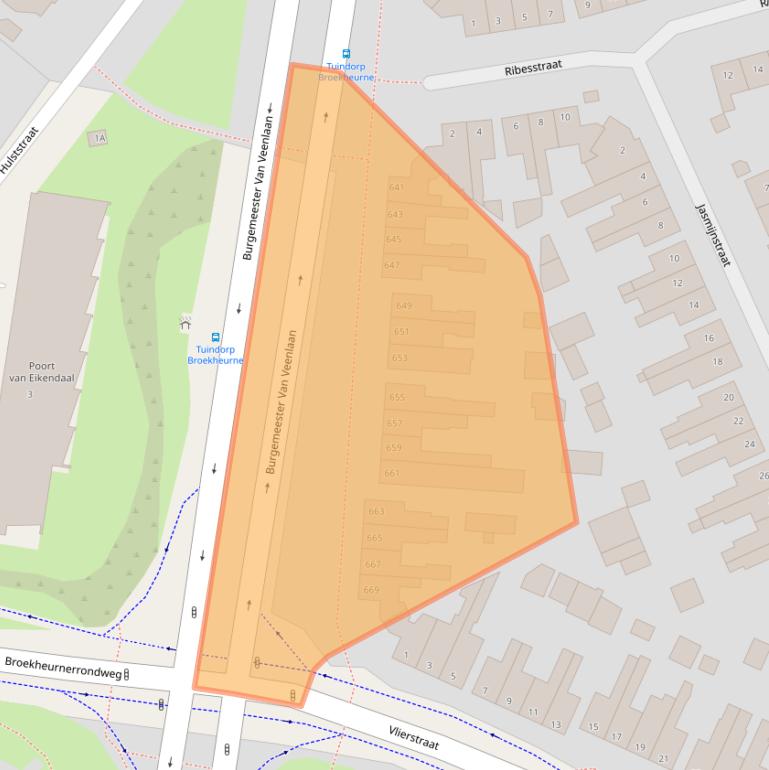 Kaart van postcodegebied 7544AA.