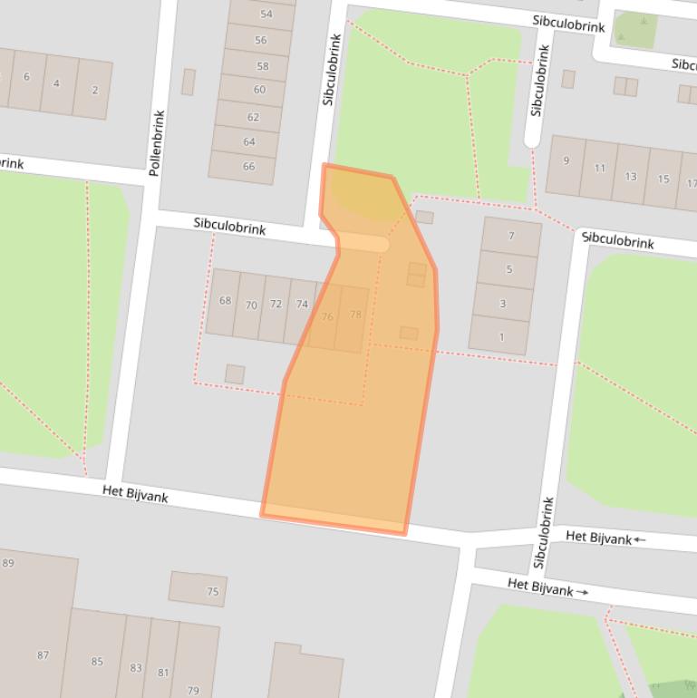 Kaart van postcodegebied 7544AE.
