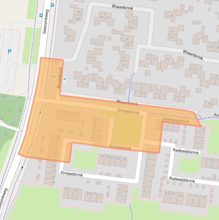 Kaart van postcodegebied 7544BJ.
