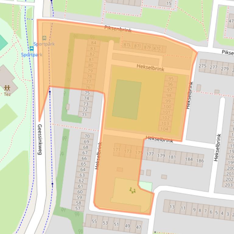 Kaart van postcodegebied 7544BV.