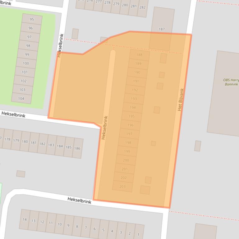 Kaart van postcodegebied 7544BX.