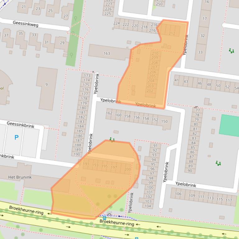 Kaart van postcodegebied 7544CJ.