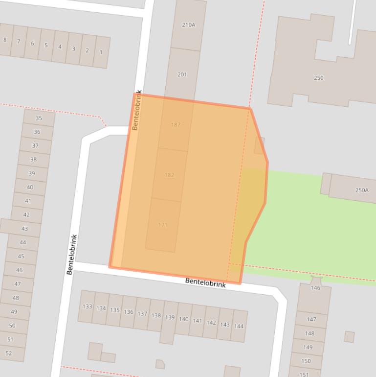 Kaart van postcodegebied 7544CT.