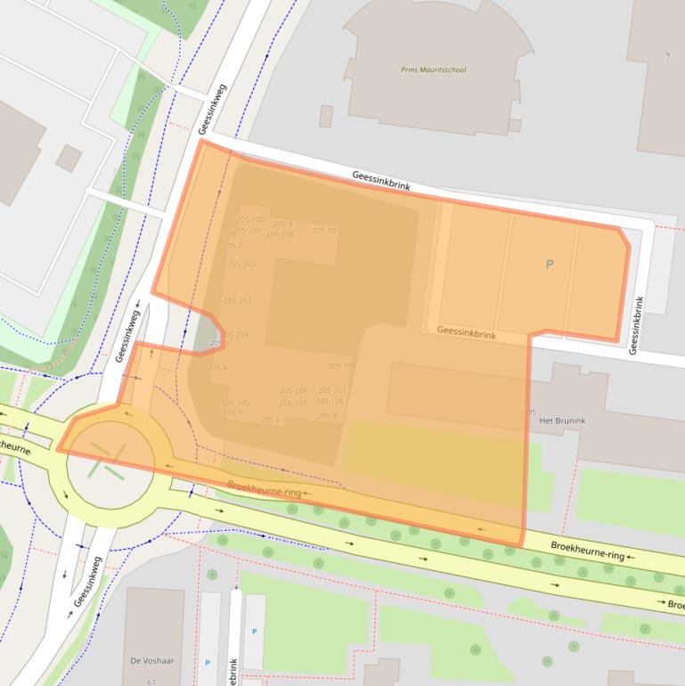 Kaart van postcodegebied 7544CX.