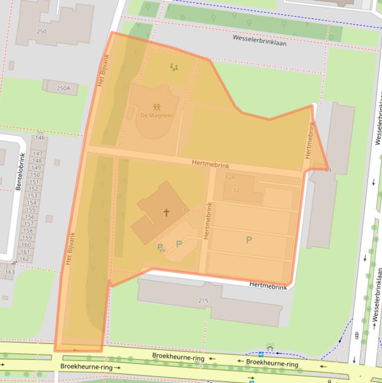 Kaart van postcodegebied 7544DC.