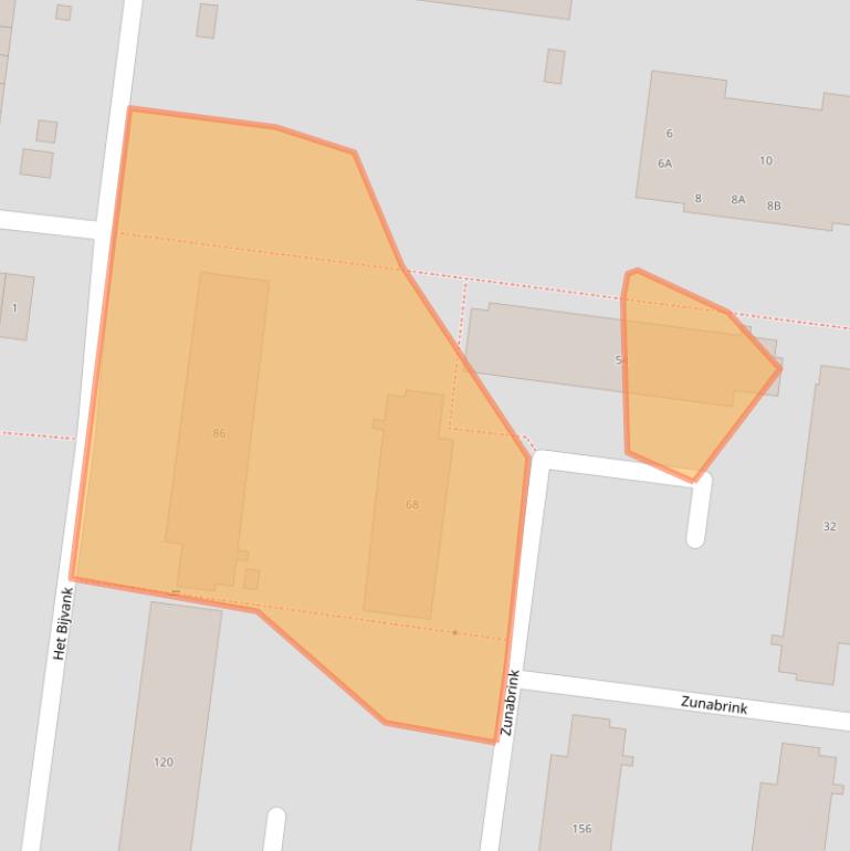 Kaart van postcodegebied 7544DS.