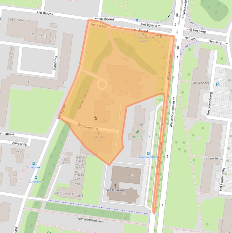 Kaart van postcodegebied 7544DZ.