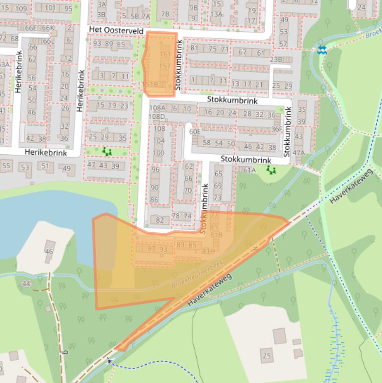 Kaart van postcodegebied 7544EB.