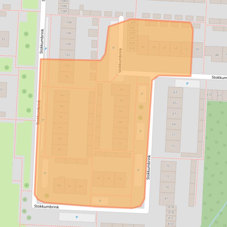 Kaart van postcodegebied 7544ED.
