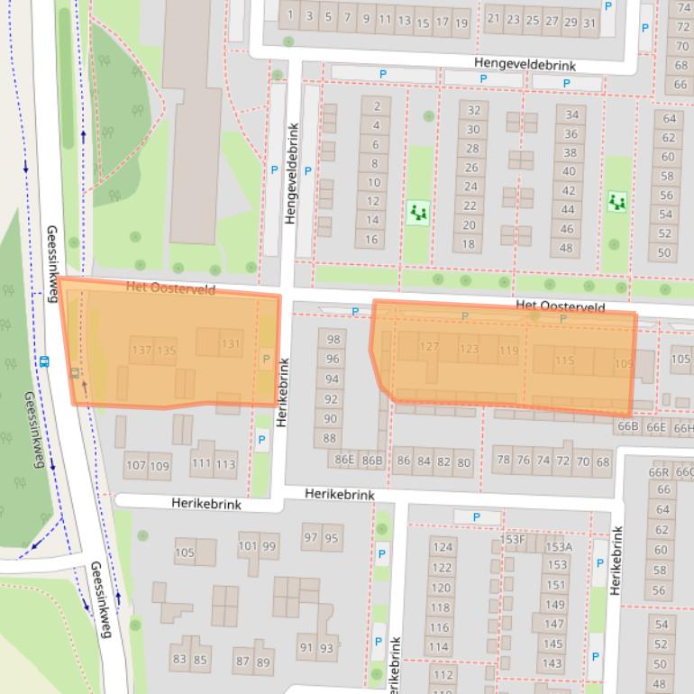 Kaart van postcodegebied 7544EK.