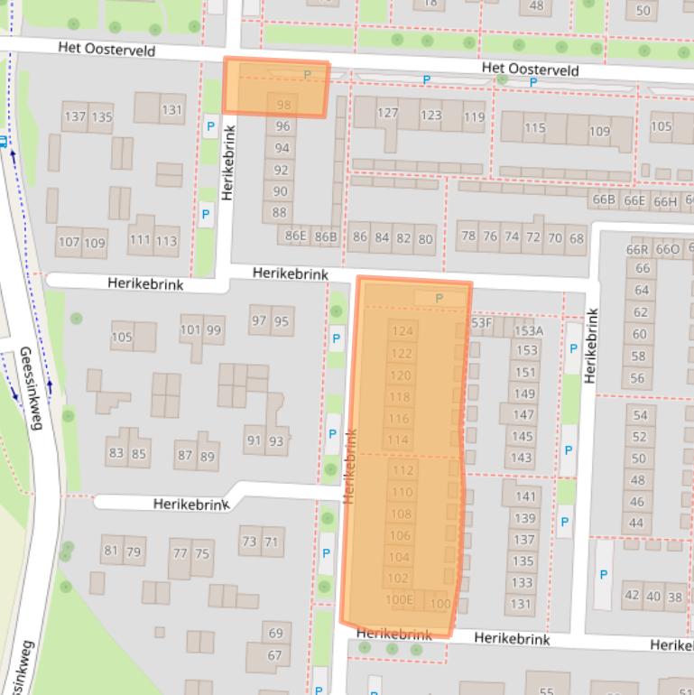 Kaart van postcodegebied 7544EX.