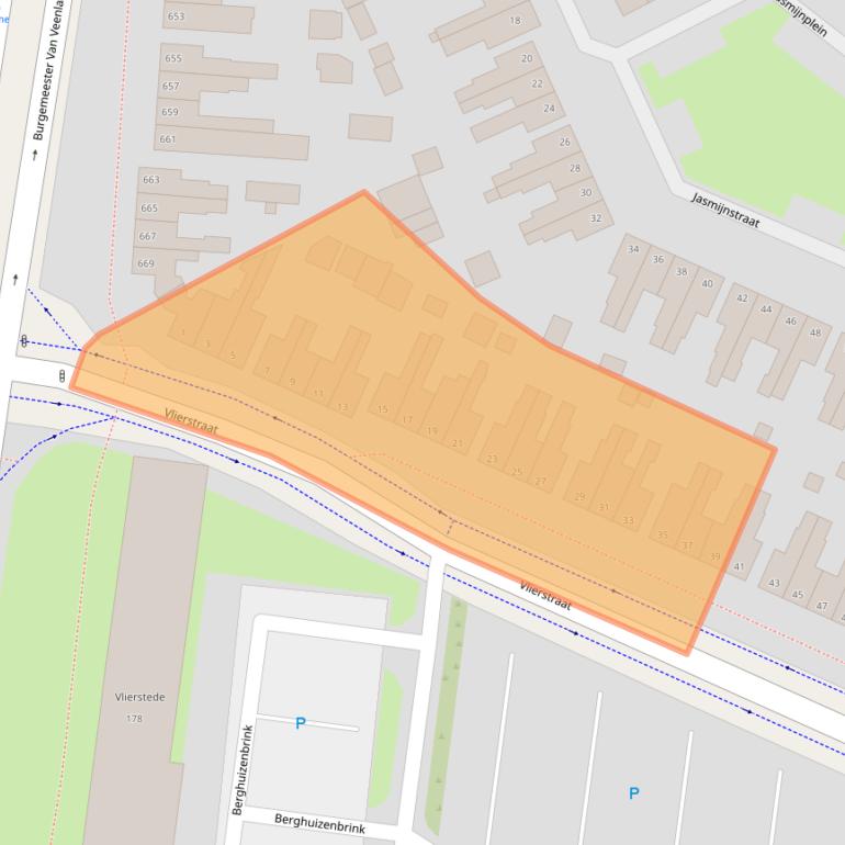 Kaart van postcodegebied 7544GE.