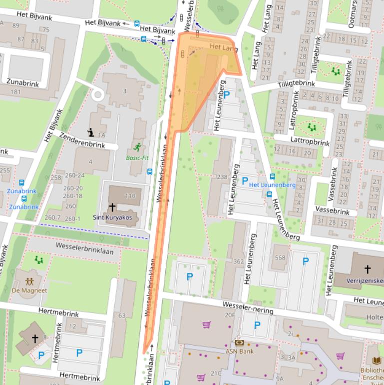 Kaart van postcodegebied 7544JE.