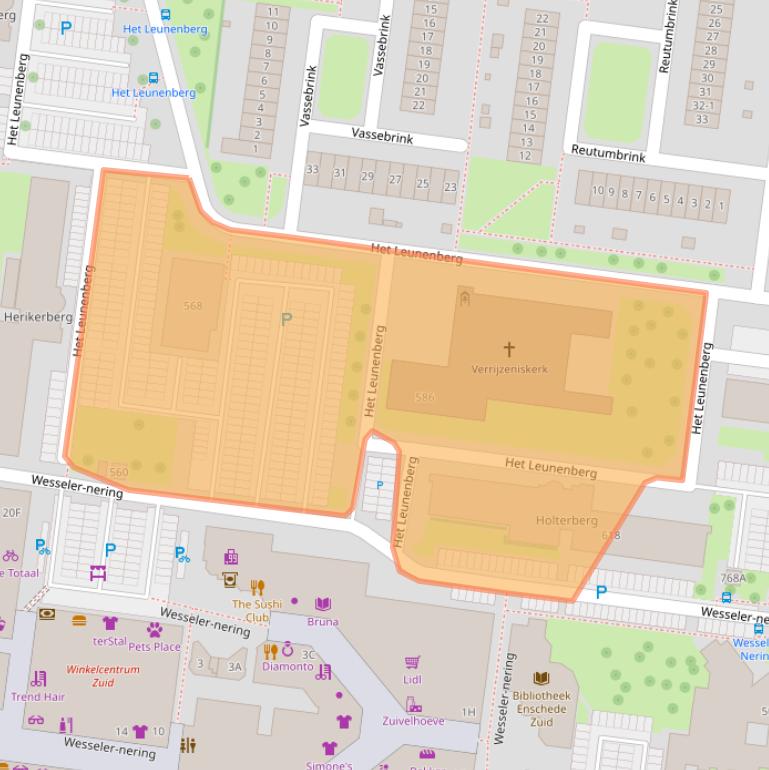 Kaart van postcodegebied 7544JM.