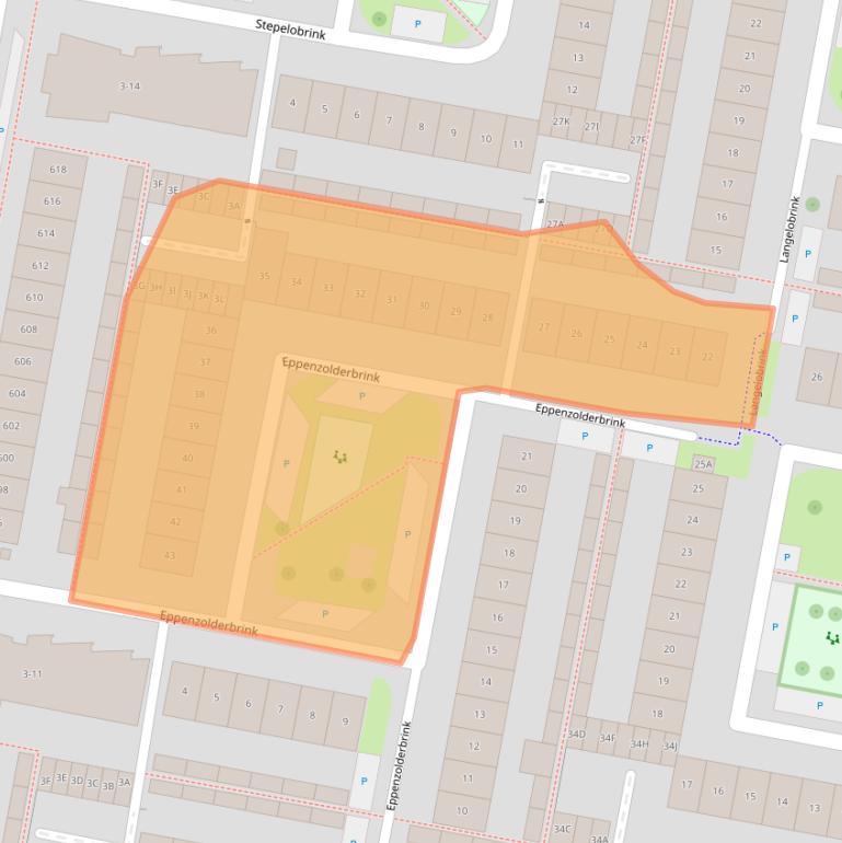 Kaart van postcodegebied 7544KV.