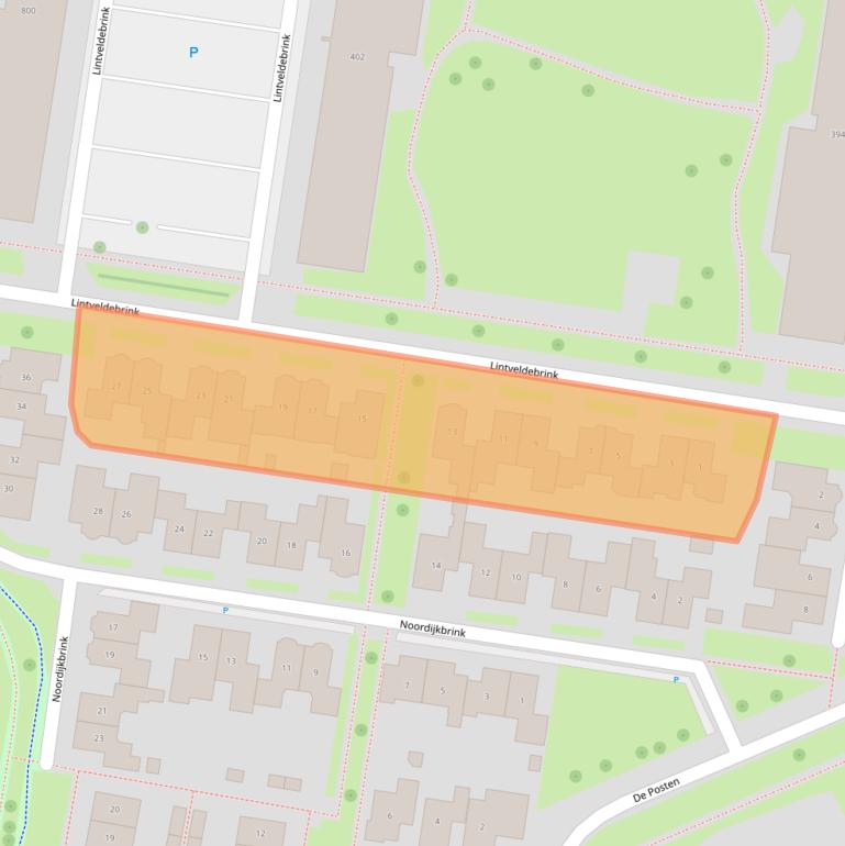Kaart van postcodegebied 7544KZ.