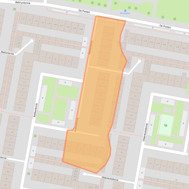 Kaart van postcodegebied 7544LA.