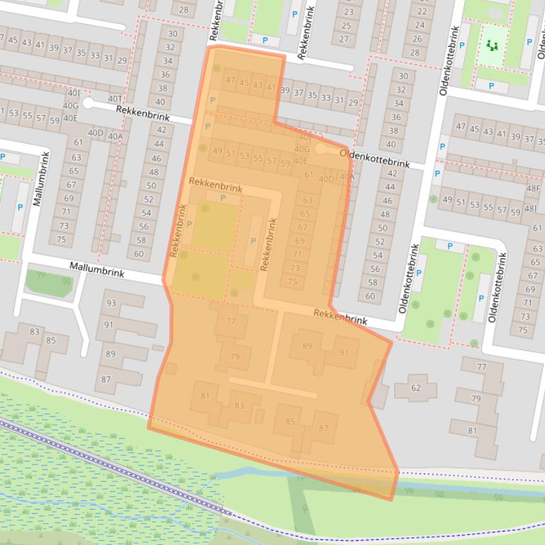Kaart van postcodegebied 7544LB.