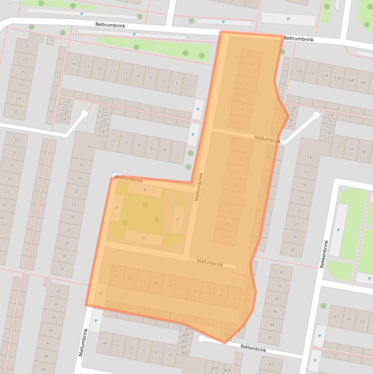 Kaart van postcodegebied 7544LE.