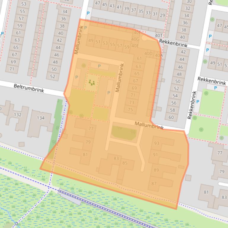 Kaart van postcodegebied 7544LG.