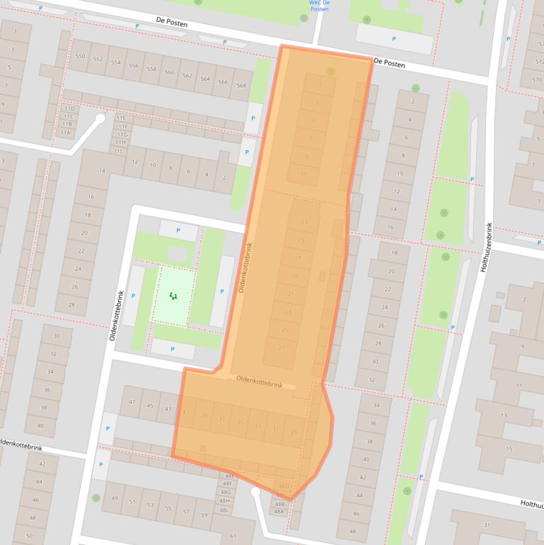 Kaart van postcodegebied 7544LK.
