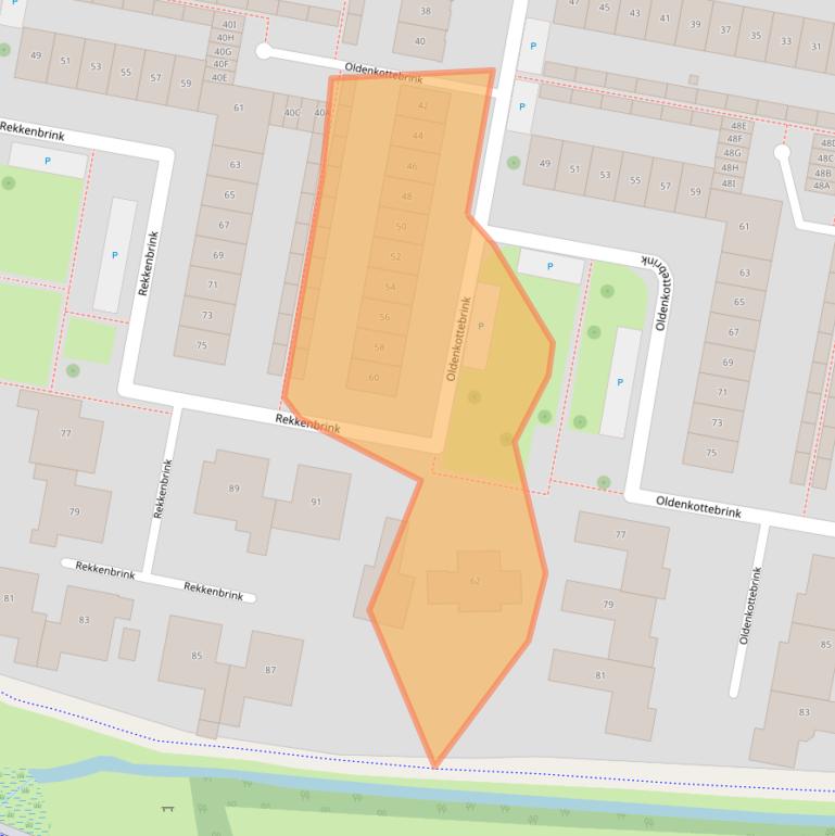 Kaart van postcodegebied 7544LP.