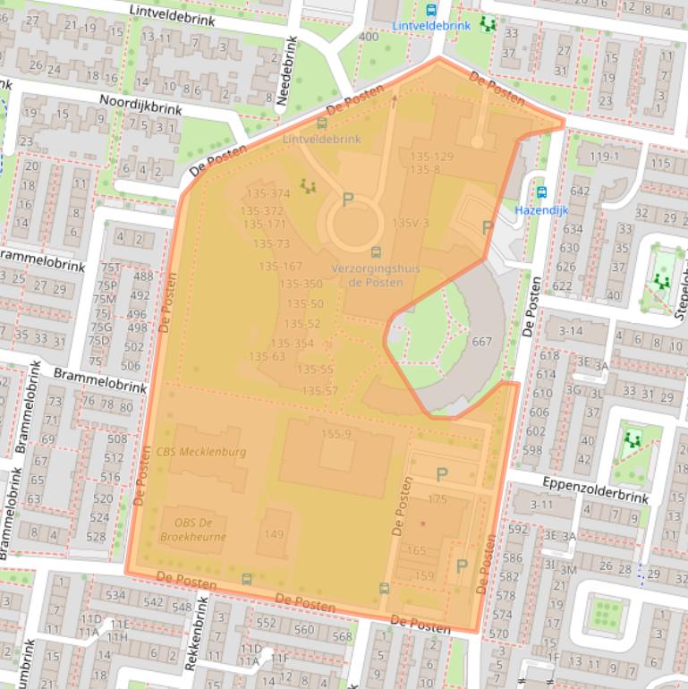 Kaart van postcodegebied 7544LR.